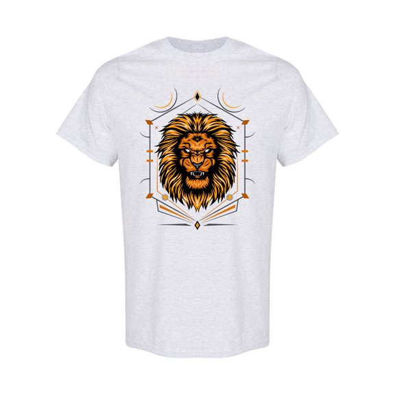 Sacred Lion Head T-Shirt Men -Image by Shutterstock, Male Large