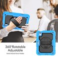thumbnail image 3 of Case for iPad Mini 7 A17 Pro 2024/Mini 6 2021 8.3 Inch 7th/6th Gen with Screen Protector, 360 Degree Rotating Kickstand Hand Strap Shockproof Cover with Shoulder Strap, Sky Blue, 3 of 7