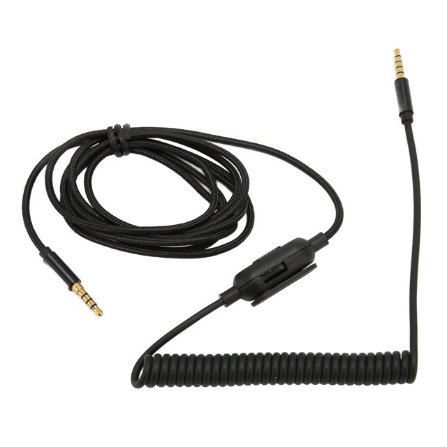 Cable en espiral de sonido ANGGREK para auriculares de volumen ajustable multiusos Plug and Play para A40 A10