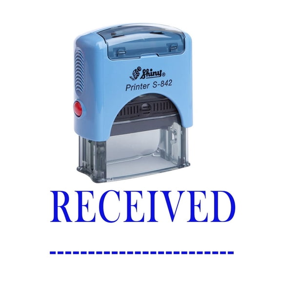 RECEIVED Self Inking Rubber Stamp Custom Shiny Office Stationary Stamp