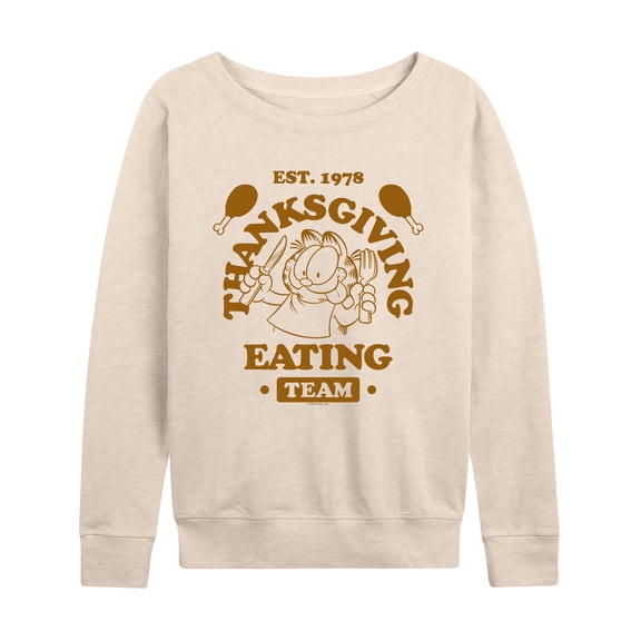 Garfield - Thanksgiving Team - Women's French Terry Long Sleeve Pullover