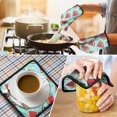 thumbnail image 4 of Summer Watermelon Kitchen Oven Mitt and Pot Holder Sets 2 Pcs for Baking, Cooking and Grilling, Heat Resistant Up To 392 °F, 4 of 7