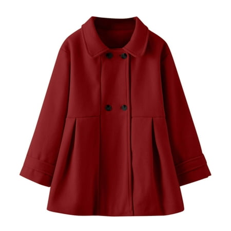 

MQLKF Toddler Girls Winter Windproof Coat Jacket Kids Warm Fleece Outerwear Jacket Leisure Fashionable Comfortable Infant Coat