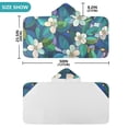 thumbnail image 3 of Blue and Green Floral Hooded Beach Towel Kids Bath Towels Quick Dry for Pool Swiming 50" x 23.5" Microfiber Soft Bathrobe, 3 of 7
