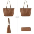 thumbnail image 7 of Montana West Tote Bags Vegan Leather Purses and Handbags for Women Top Handle Ladies Shoulder Bags, Brown, 7 of 7