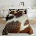 thumbnail image 2 of jejeloiu Farm Animal Cow Queen Comforter Set,Cattle Hide Print Bedding Sets,Wildllife Hunting Bedding Comforter Set For Teens,Breathable Home Decor,3-Piece, 2 of 8