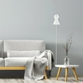 thumbnail image 3 of 1-Light Matte White and Brass Dimmable Plug-In or Hardwire Wall Sconce with Stepless Dimming Rotary Switch, 3 of 13