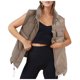 thumbnail image 1 of Gibobby Chalecos de mujer, Outwear Chaleco para mujer, ligero con bolsillos con cierre Qiulted acolchado, cuello alto, bolsillos acolchados con cierre, chaleco acolchado(Caqui,M), 1 of 5