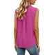 thumbnail image 4 of Tank Tops de Verano de las Mujeres Suelto Ajuste Solapa sin Mangas Botón Imitación de la Túnica de Lino, Verano Manga Larga Tops para las Mujeres Blusa Casual, 4 of 8