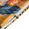thumbnail image 4 of 3 Pcs Soft Bedding Set, Includes 1 Duvet Cover with Zipper And 2 Pillow,Shams Hawaiian Hibiscus Garden Orange Flowers King(102"×90"), 4 of 8