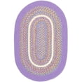 thumbnail image 1 of Rhody Rug KI15R120X156 10 x 13 in. Kids Isle Violet Banded Oval Rug, 1 of 1