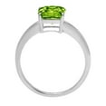 thumbnail image 2 of 2 ct Asscher Cut Natural Peridot Solitaire 18K White Gold Womens Engagement Ring, 2 of 6