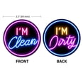 thumbnail image 2 of WIRESTER Waterproof Dishwasher Magnet Clean Dirty Sign Double Sided Magnet Refrigerator Magnet - Yellow & Purple Neon Glow Looking (Style 2), 2 of 5