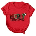 thumbnail image 1 of YDLCAFD T-Shirt Mode T-Shirt pour Femmes Adapté Impression de Noël Col Rond Manches Courtes Tee Tops Tunique Blouse, 1 of 4