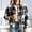 Black, variant on Women Plaid Cropped Shacket Button Down Long Sleeve Lapel Collar Casual Short Shirt Jacket, Fall Transition Oversized Plaid Outerwear