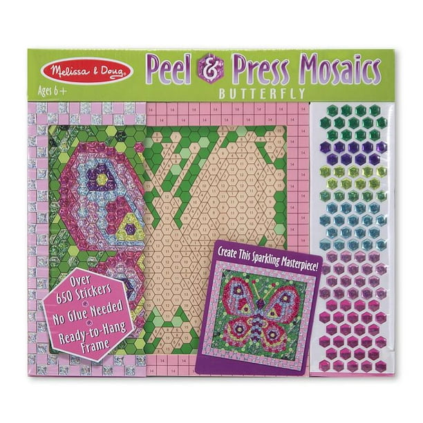 Melissa & Doug Peel and Press Mosaics Sticker by Number Kit Butterfly