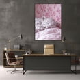 thumbnail image 5 of Mudket Framed Pink Leopard Canvas Wall Art, Cute Sleeping White Cheetah Print Wall Decor, Trendy Nursery Art Ready to Hang for Girls Bedroom - 12"L x 8"W, 5 of 10