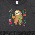 thumbnail image 4 of Inktastic Sloth Cute for Girls Girls Toddler Dress, 4 of 5