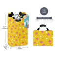 thumbnail image 2 of Yayeee Freestanding Laundry Hamper with Handle Collapsible Large Storage Basket for Clothes, Pink White Stars, 2 of 7
