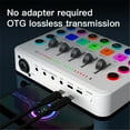thumbnail image 3 of yeacher F11 Pro Live Streaming Audio Mixer with 48V Phantom Power, Dual XLR Mic Inputs, 4 Custom Sound Effects, RGB Lighting, and Noise Reduction for PC, Mobile, and Gaming - White, 3 of 6