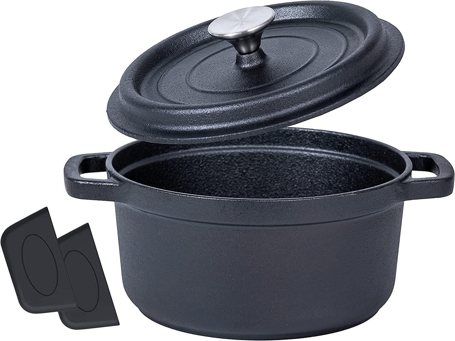 Valor 16 oz. Pre-Seasoned Mini Cast Iron Pot with Cover