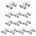 thumbnail image 1 of Uxcell 12 Pcs Abrazadera de cable de alambre, Clips de cable de alambre de cobre de doble agujero de 12 x 4.5mm, tapón de bucle de crimpado ajustable para cable de 3.2mm de diámetro, Plata, 1 of 7