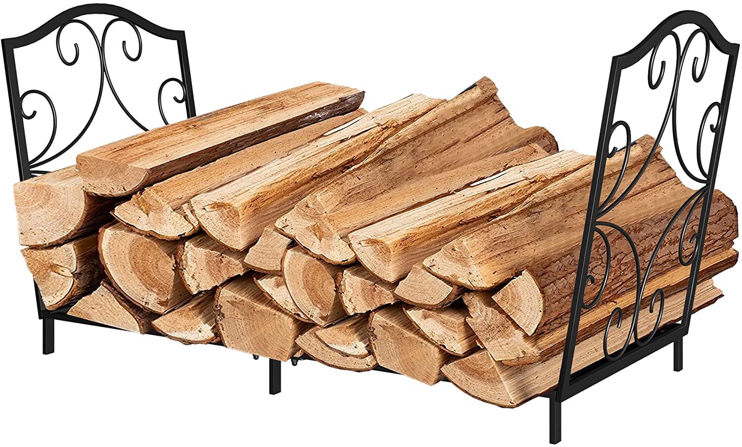 DYesay Fireplace Decorative Firewood Rack 30 Inch Iron Indoor/Outdoor