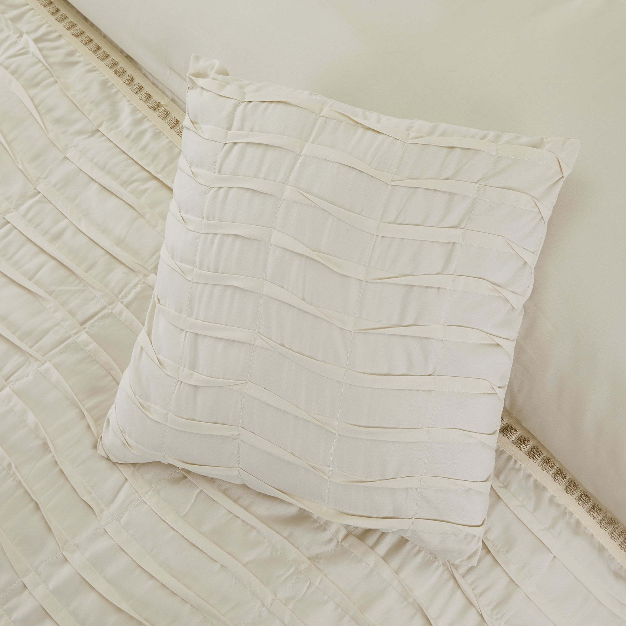 Modern Threads 8-Piece Antonella Sand Pleated Bed Comforter Set, King
