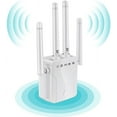 thumbnail image 1 of Extensor WiFi Repetidor de hasta 1200 Mbps, cubre hasta 4000 pies cuadrados y 35 dispositivos, 4 antenas Cobertura total de 360° Extensor de rango de doble banda 2.4G y 5G, amplificador para ampliar, 1 of 8