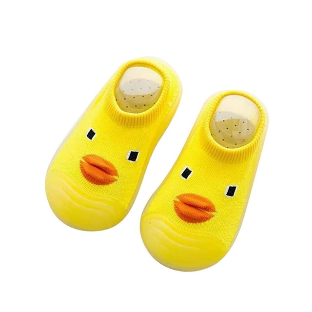 Xuewenshw Children Toddler Shoes Autumn And Winter Boys And Girls Baby Floor Socks Non Comfortable Solid Color Cute Cartoon Pattern Work Rite