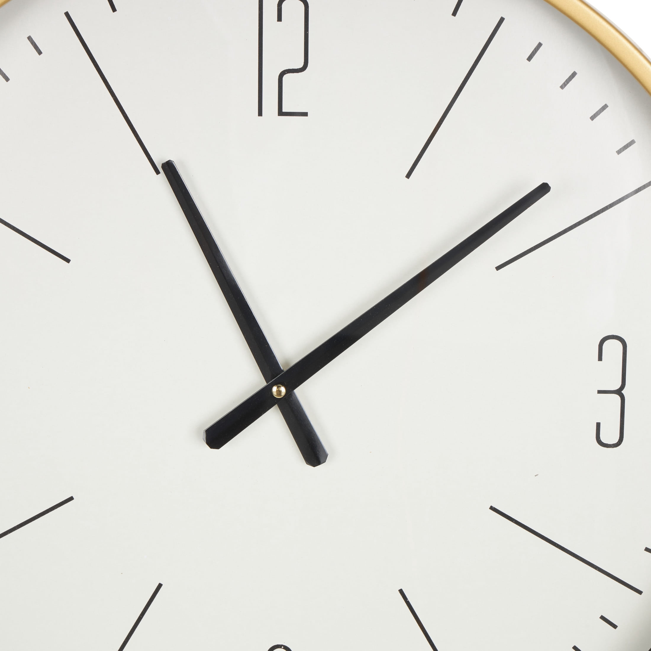 DecMode 20" Gold Glass Wall Clock with White Face