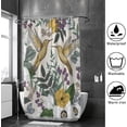 thumbnail image 4 of FREEAMG Bath Curtains Shower Curtain Floral with Hummingbird Bathroom Waterproof Machine Washable Fabric Decor Shower Curtains for Bathroom, 72x72 inch, 4 of 6