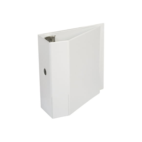 Slant D-Ring View Binder, 3 Rings, 5" Capacity, 11 x 8.5, White