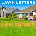 thumbnail image 5 of Happy Birthday Gold Sparkle Print Lawn Letters Large with Stakes - Birthday Decorations â€ Yard Signs with Stakes Spell HAPPY BIRTHDAY!, 5 of 5