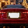 thumbnail image 5 of Christmas License Plate Frame, Festive Vehicle Plate Border for Standard Us Mounting Holes, Seasonal Car Exterior Decoration, Holiday Auto Accessory Accent, Seasonal Home Accent, A, 5 of 6