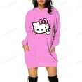 thumbnail image 1 of Hello Kitty Chandail en Molleton Imprimé pour Femmes, Mode Décontractée, Manches Longues, Col Rond, Chandail à Capuche, Automne, Coupe Ajustée, Robe à Capuche, 1 of 6