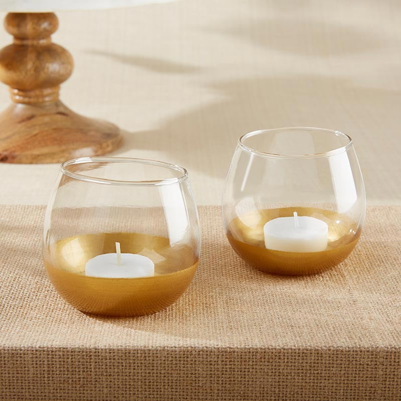 Kate Aspen Gold Dipped Glass Votive Holder 6 Sets Of 4 24 Pcs