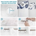 thumbnail image 4 of No Hook Shower Curtain, Navy Blue Boho Shower Curtains for Bathroom with See Through Top Window, Ehtnic Abstract Art Modern Geometric Waterproof & Washable Bath Curtain Extra Long 72"x96", 4 of 9