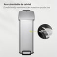 thumbnail image 5 of Bote de basura EKO Titus Slim 30L Acero Inoxidable, para cocina, pedal resistente, cierre silencioso, con cubo interior, tapa antiolores, agarradera trasera, 5 of 5