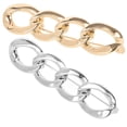 thumbnail image 2 of 2pcs Chain Shaped Silk Scarf Ring Clip T-Shirt Tie Clips Clothing Ring Holder Waist Belt Buckle For Women Girl For Shirt Dress Sweaters Coat Shawl Gol, 2 of 3