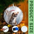 thumbnail image 3 of Chihuahua Dog Ornament - Chihuahua Dog Ornaments - Premium Crystal Glass Christmas Ornament, 3” Flat Round Beveled-Edge Disc (0.23” Thick) with Printed Image, Xmas Holiday Tree Gift, 3 of 3