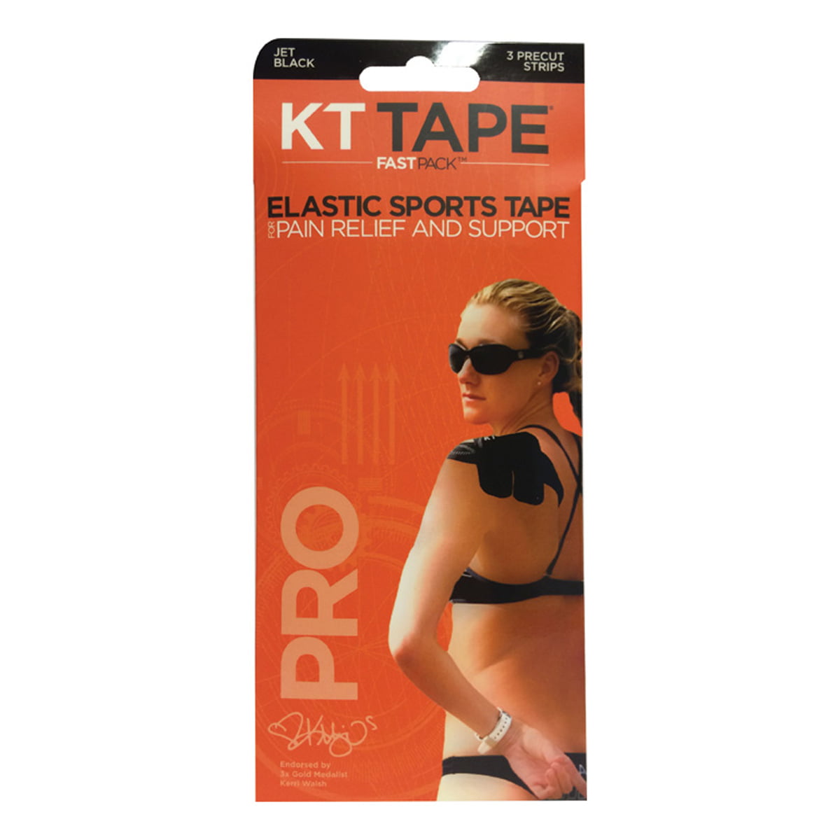 KT Tape Pro Kinesiology Elastic Sports Tape Support Blaze Orange 