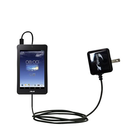 Gomadic Intelligent Compact AC Home Wall Charger suitable for the Asus MeMOPad HD 7 inch - High output power with a convenient, foldable plug design -