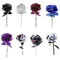 thumbnail image 6 of Bojue 1 pcs 60cm simulation multicolor black rose flower home wedding living room decoration ornaments, 6 of 13