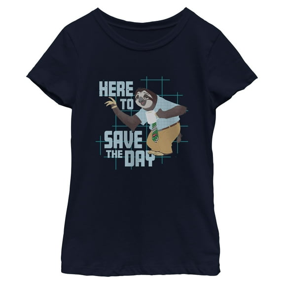 Girls Zootopia 2 Flash Slothmore Here To Save the Day T Shirt
