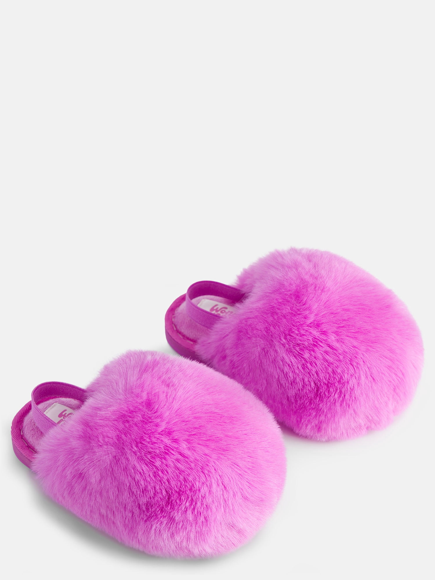 Wonder Nation Toddler, Little & Big Girls Faux Fur Puff Slippers