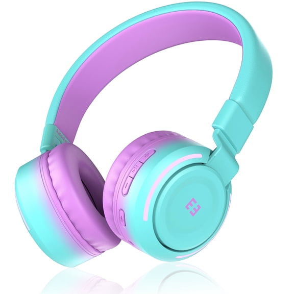 Seenda Kids Bluetooth Headphones for Girls Boys, Wired & Wireless Headphones for Kids with Microphone, 85/94dB Safe Volume, Colorful LED Light, 35Hrs Playtime, Back to School Gifts for Kids