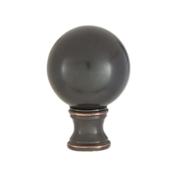 B&P Lamp® Smooth Ball Design, 32mm Solid Brass Finial, Oiled Bronze Finish