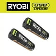thumbnail image 1 of Ryobi FVB201 USB Lithium 2.0 Ah Rechargeable Batteries (2-Pack), 1 of 9