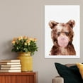 thumbnail image 2 of Wynwood Studio 'Brown Bear Bubblegum' Animals Framed Wall Art Print - Brown, White, 2 of 4